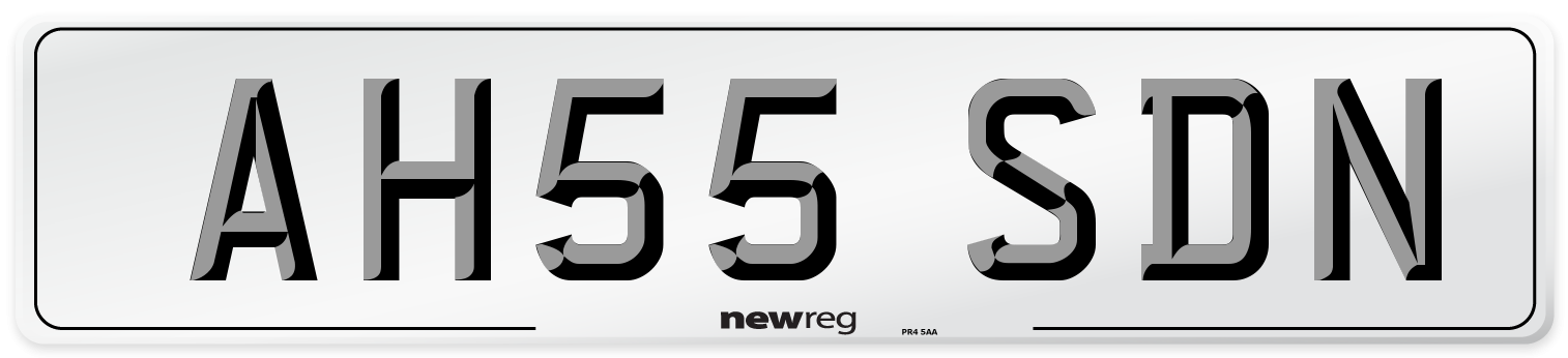 AH55 SDN Number Plate from New Reg